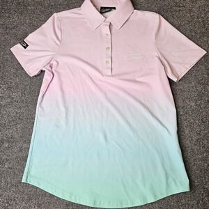 Sunday Swagger Women's Golf Polo Shirt Size Small Pastel Ombre Stretch
